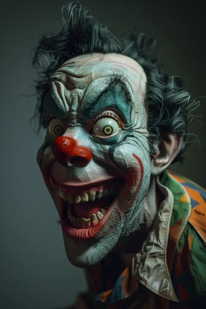 Home 7 iptv poster about a clown with a big smile