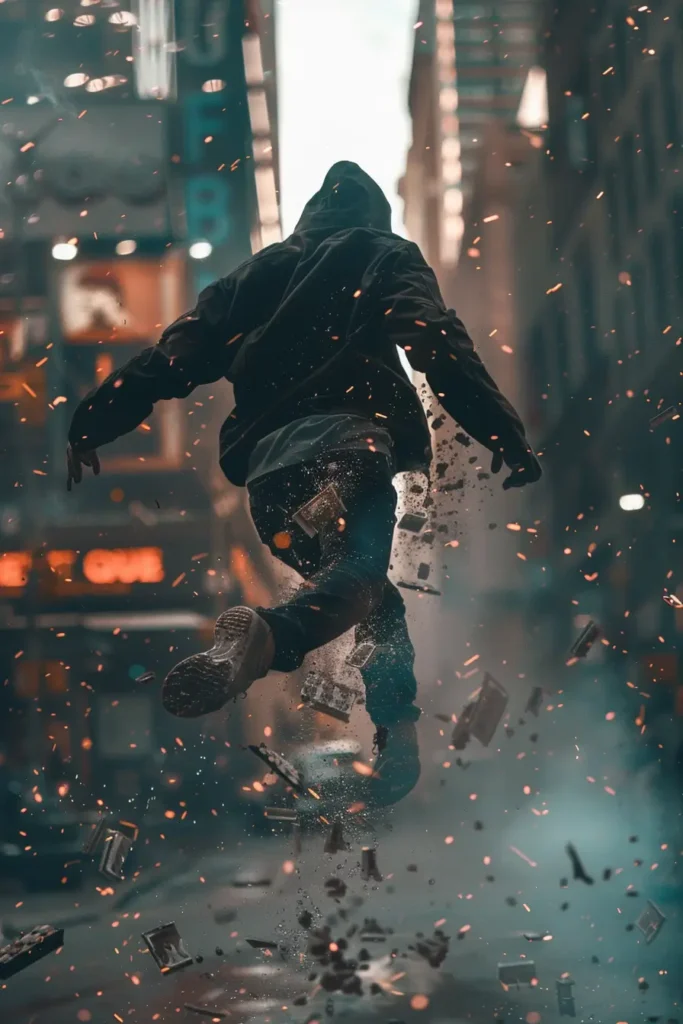 Home 5 iptv poster about a person jumping in the air